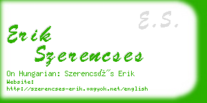 erik szerencses business card